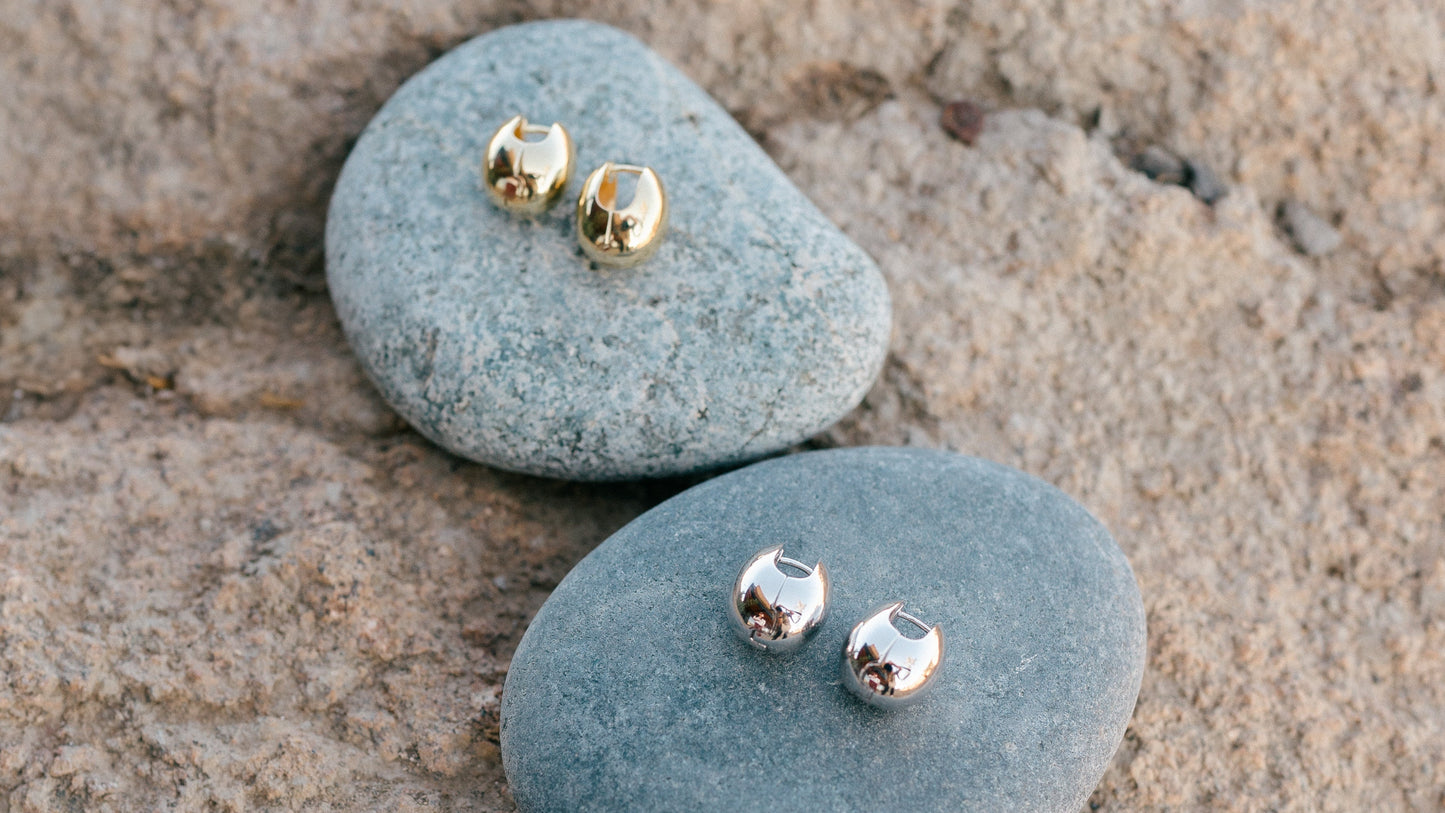 Egg Grande Hoops Silver