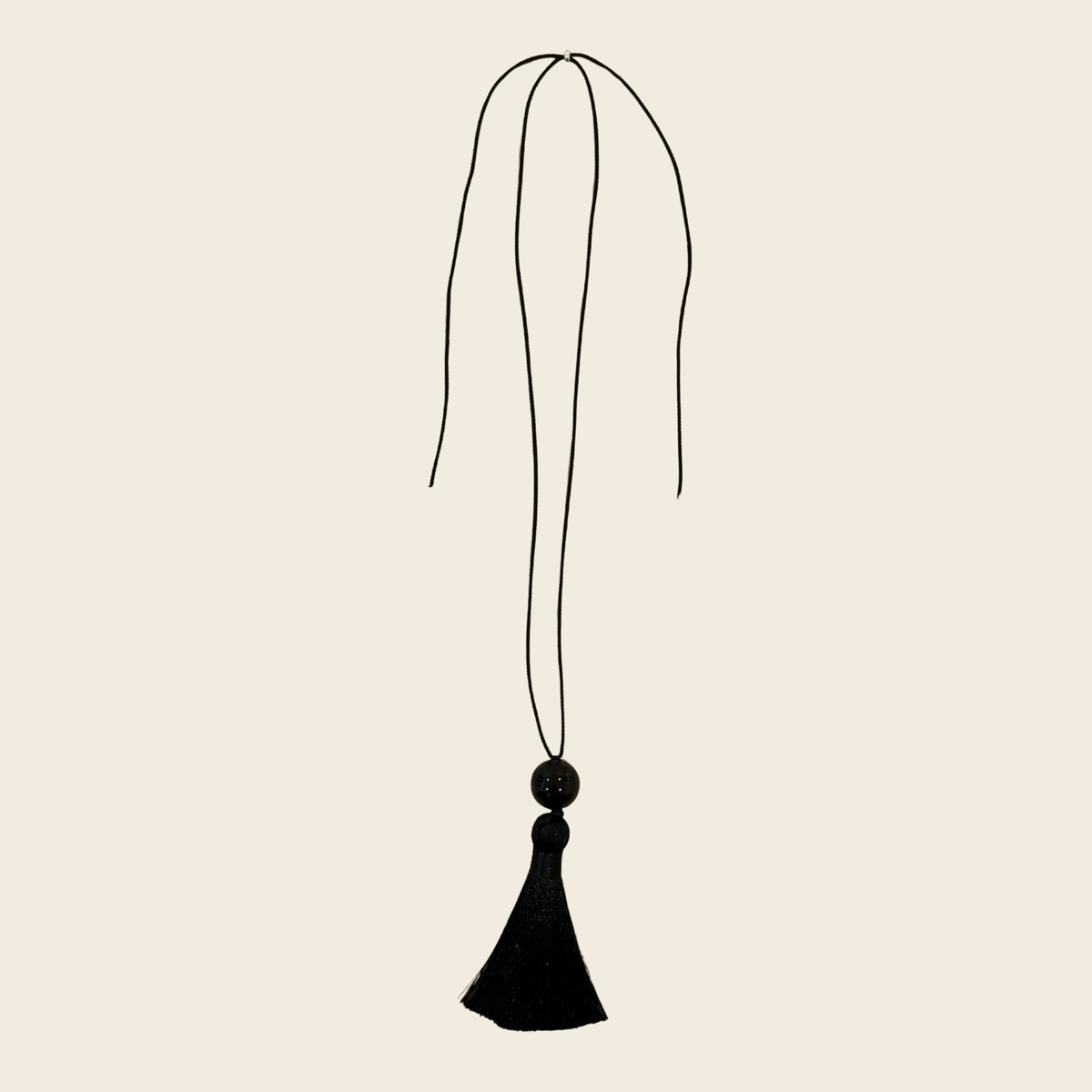 Large Onyx Tassel on Japanese Silk Cord (Pre-Order)
