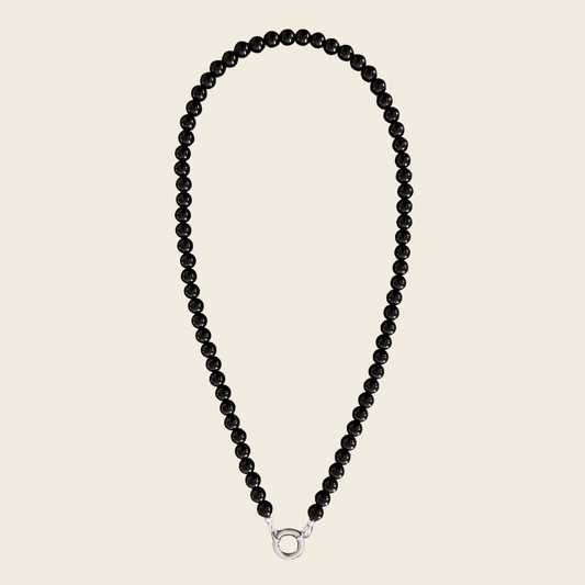 Black Onyx Beaded Necklace (Pre-Order)