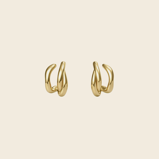 Knot Twist Hoops Gold