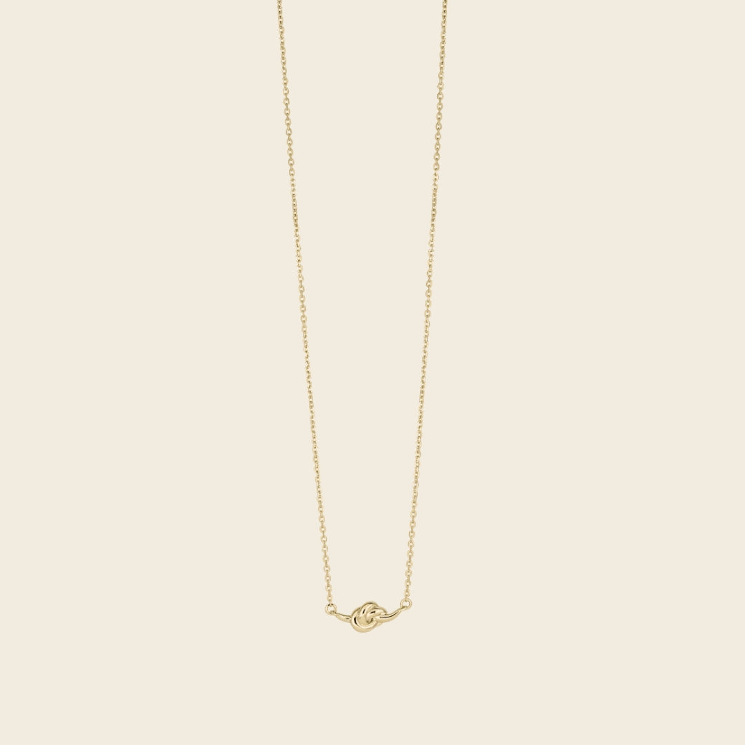 Knot Dainty Chain Necklace Gold