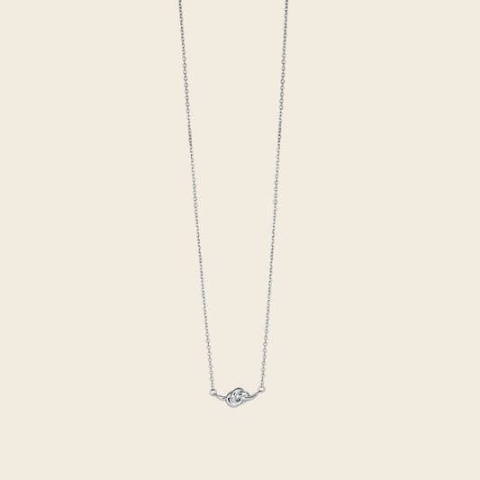 Knot Dainty Chain Necklace Silver