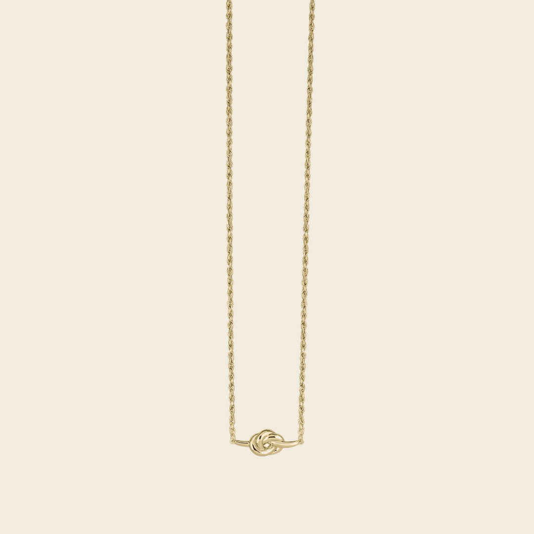 Knot Bold Necklace Gold (Rope Chain)