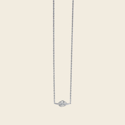 Knot Bold Necklace Silver (Rope Chain)