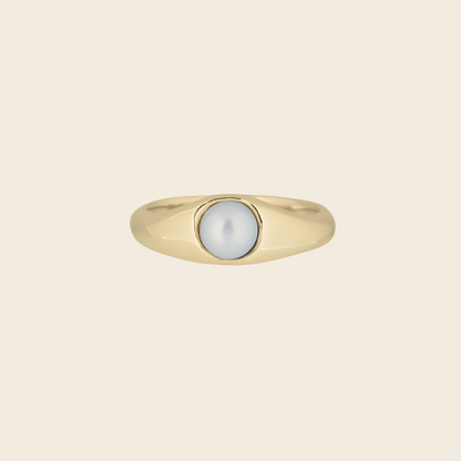 Nest Pearl Ring Gold