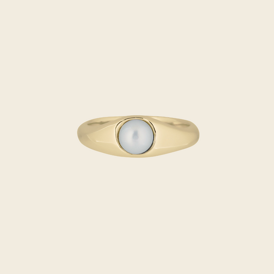 Nest Pearl Ring Gold
