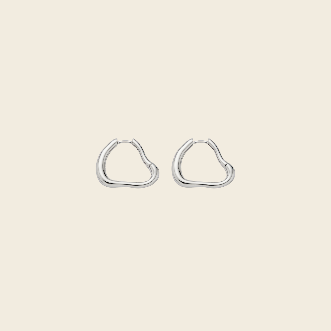 Pond Petite Hoops Silver